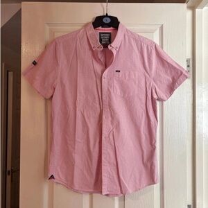 Men's Pink Casual Button-Down Shirt